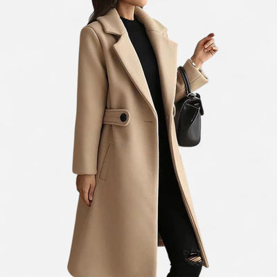 Classic Wool-Blend Coat – Winter Elegance and Comfort