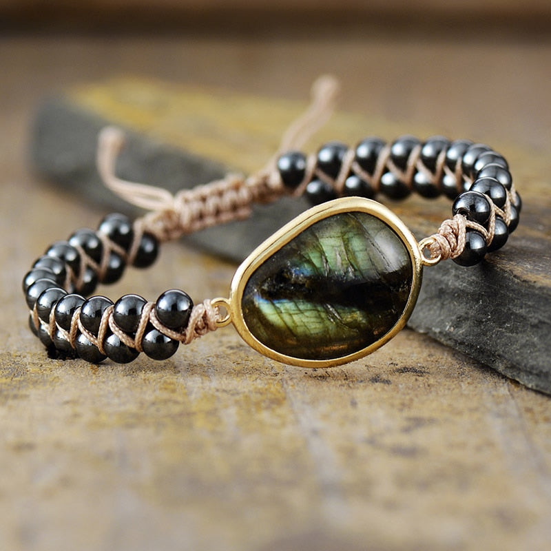 CELESTIA™ - LABRADORITE & HEMATITE PROTECTION BRACELET