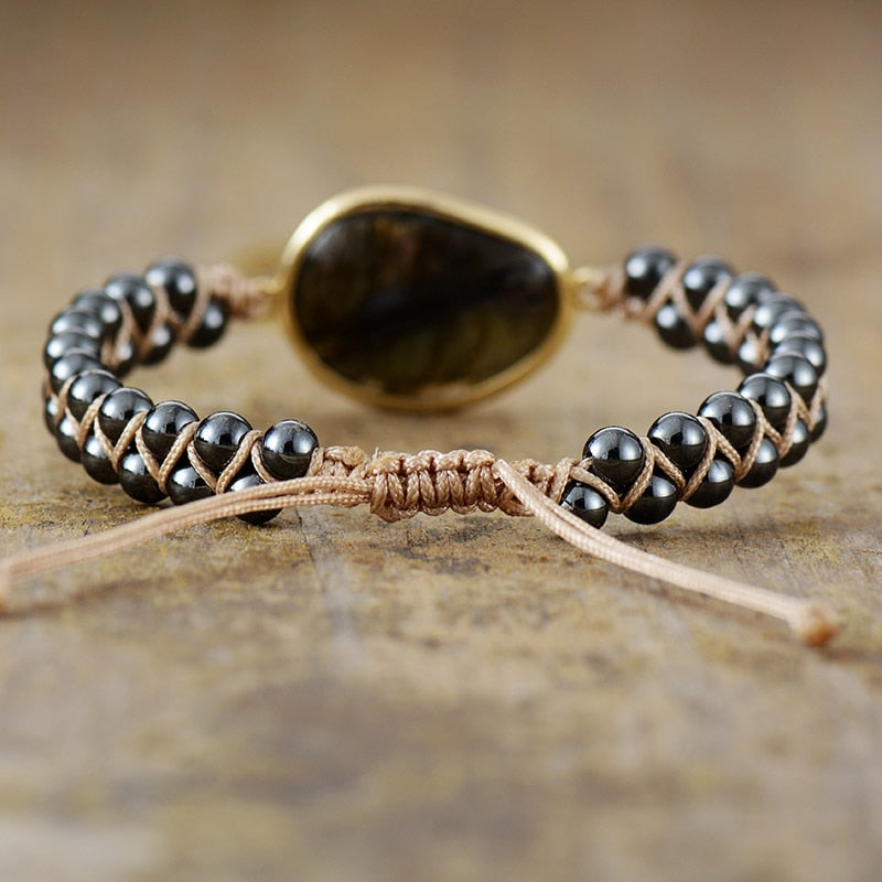 CELESTIA™ - LABRADORITE & HEMATITE PROTECTION BRACELET