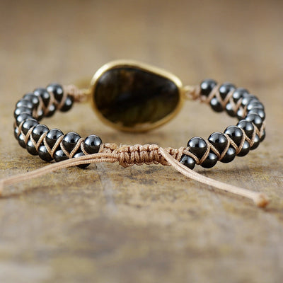 CELESTIA™ - LABRADORITE & HEMATITE PROTECTION BRACELET
