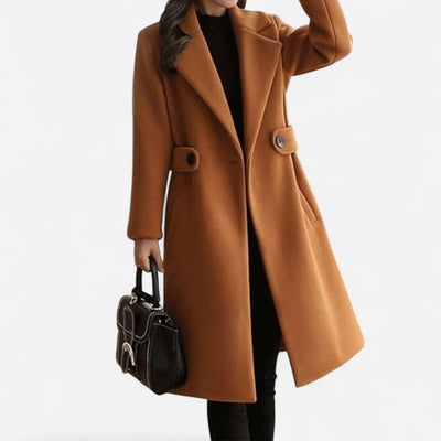 Classic Wool-Blend Coat – Winter Elegance and Comfort