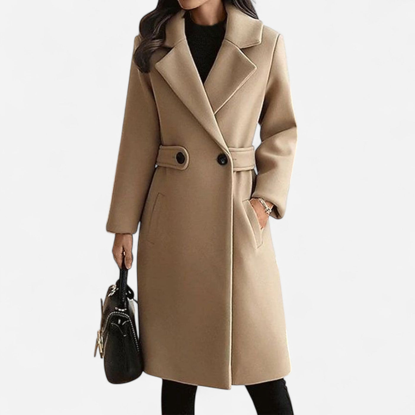 Classic Wool-Blend Coat – Winter Elegance and Comfort