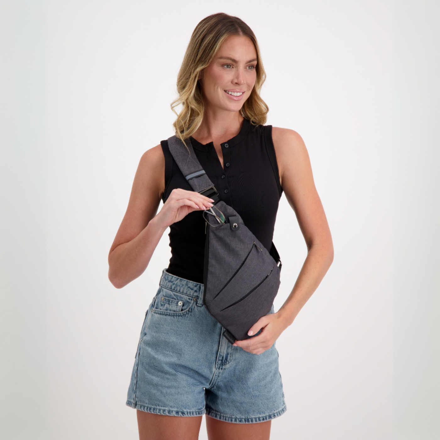 Anti-Theft Crossbody Sling Bag for Travel | RFID-Protected, Slash-Resistant