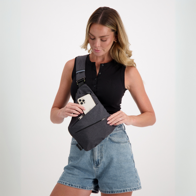 Anti-Theft Crossbody Sling Bag for Travel | RFID-Protected, Slash-Resistant