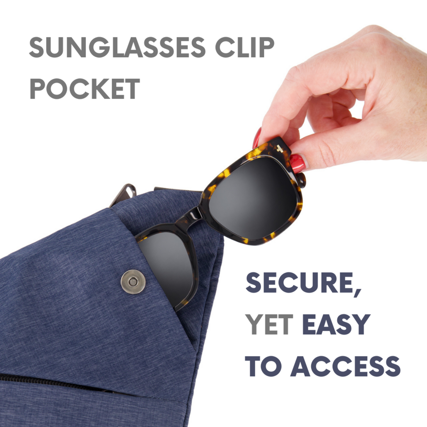 Anti-Theft Crossbody Sling Bag for Travel | RFID-Protected, Slash-Resistant