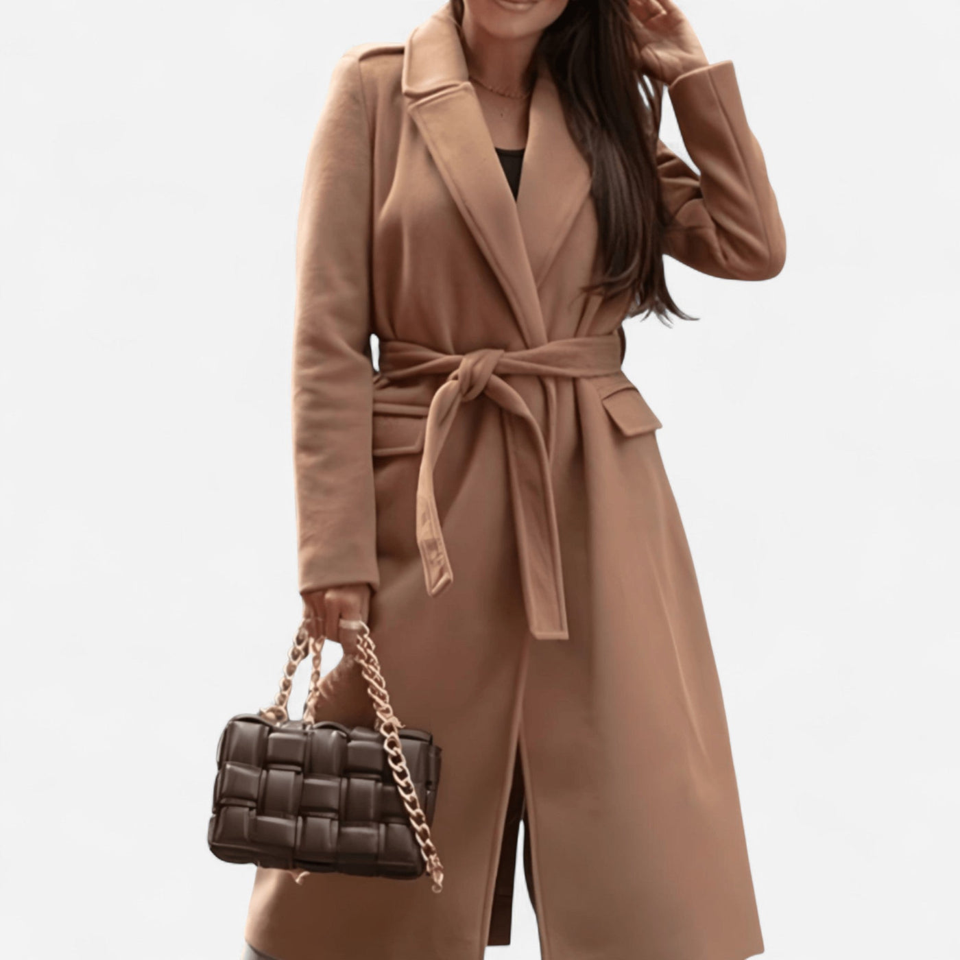 Long Wool-Blend Coat – Timeless Elegance and Style