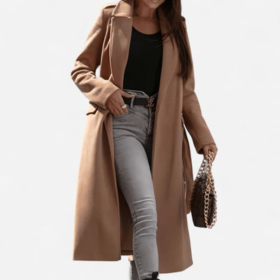 Long Wool-Blend Coat – Timeless Elegance and Style