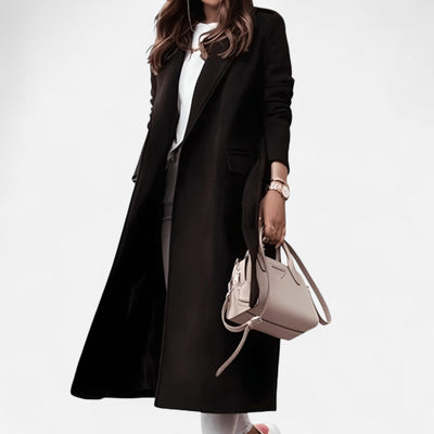 Long Wool-Blend Coat – Timeless Elegance and Style