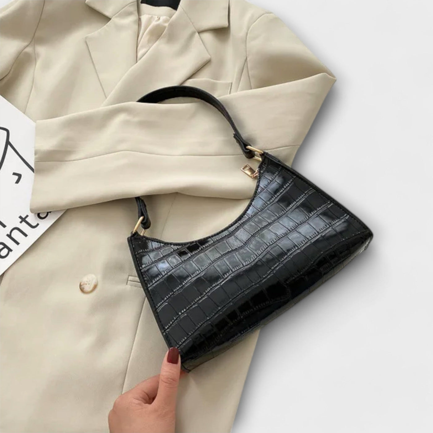 Helen™ | Glossy Leather Bag