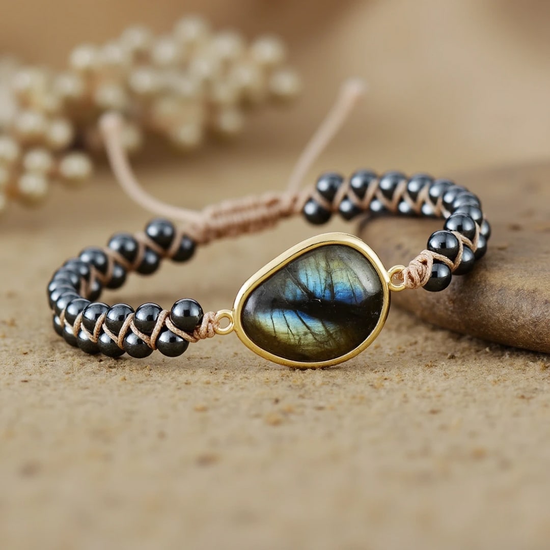 CELESTIA™ - LABRADORITE & HEMATITE PROTECTION BRACELET