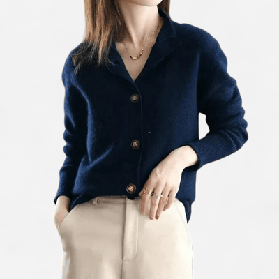 Laure - Classic timeless cashmere cardigan