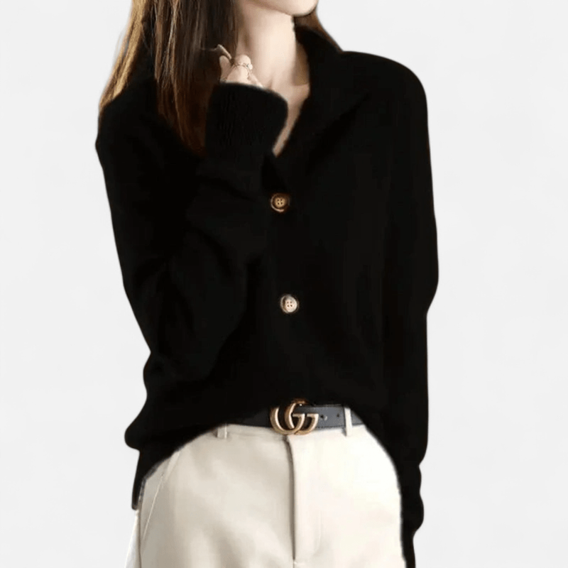 Laure - Classic timeless cashmere cardigan