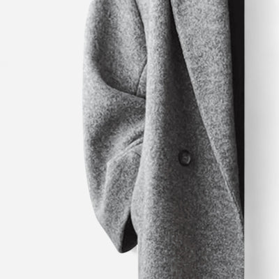 Patricia - Elegant Oversized Grey Affirmation Coat