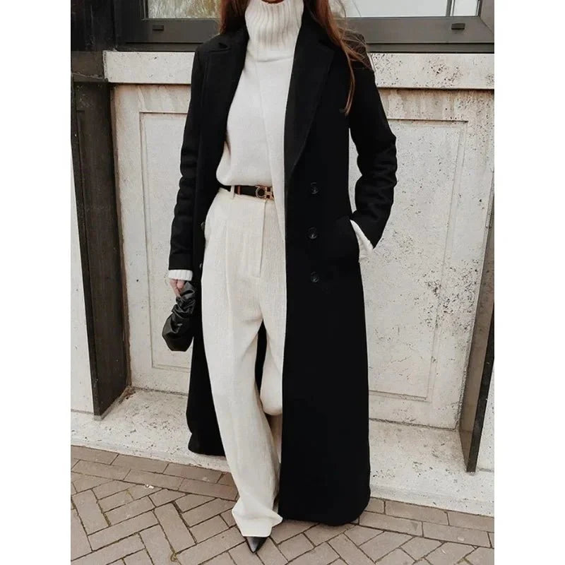 Linda - Longline Wool-Blend Coat