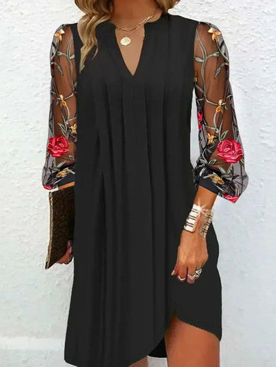 Avery™ - Embroidered Sleeve Dress