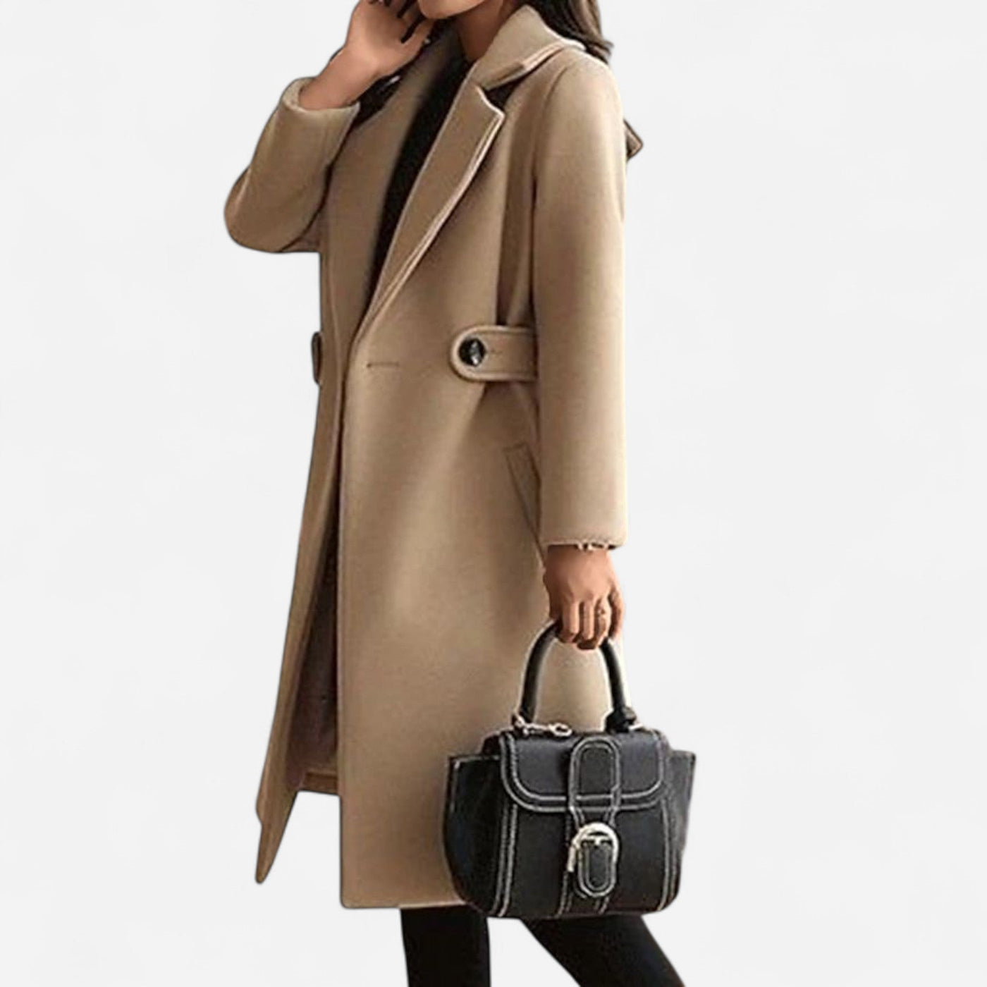 Classic Wool-Blend Coat – Winter Elegance and Comfort