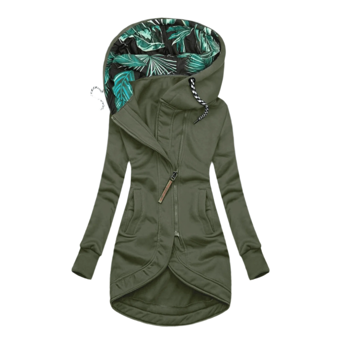 Women's Asymmetrical Hooded Jacket